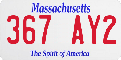 MA license plate 367AY2