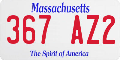 MA license plate 367AZ2