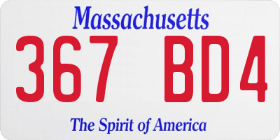 MA license plate 367BD4
