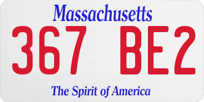 MA license plate 367BE2