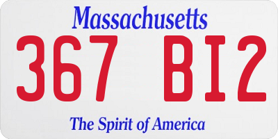 MA license plate 367BI2