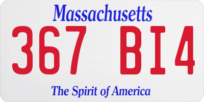 MA license plate 367BI4
