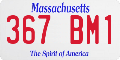 MA license plate 367BM1