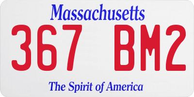 MA license plate 367BM2