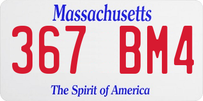MA license plate 367BM4