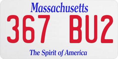 MA license plate 367BU2