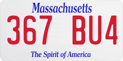 MA license plate 367BU4