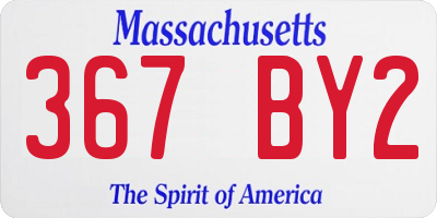 MA license plate 367BY2