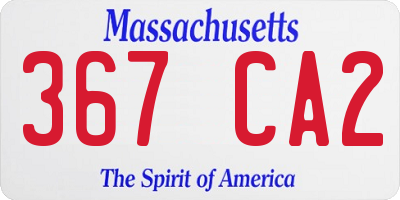 MA license plate 367CA2