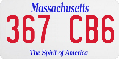 MA license plate 367CB6