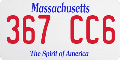 MA license plate 367CC6