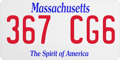 MA license plate 367CG6