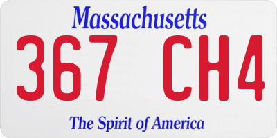 MA license plate 367CH4