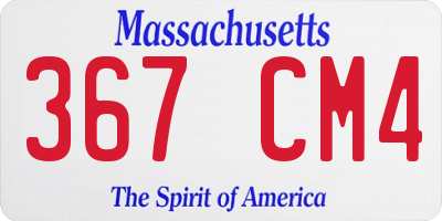 MA license plate 367CM4