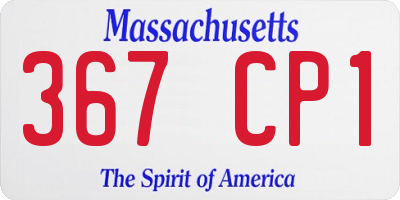 MA license plate 367CP1