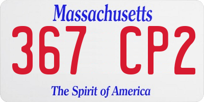 MA license plate 367CP2