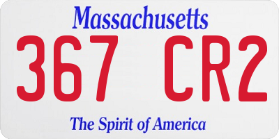 MA license plate 367CR2