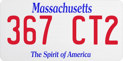 MA license plate 367CT2