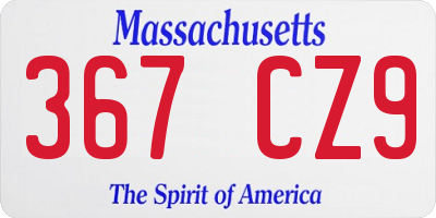 MA license plate 367CZ9