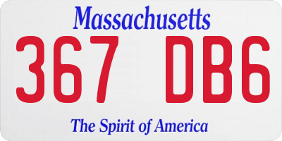 MA license plate 367DB6
