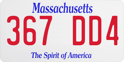 MA license plate 367DD4