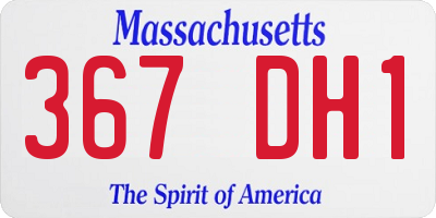 MA license plate 367DH1