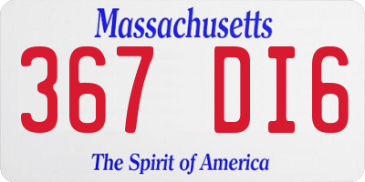 MA license plate 367DI6