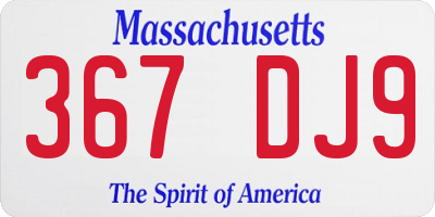 MA license plate 367DJ9