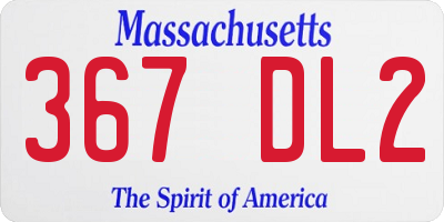 MA license plate 367DL2