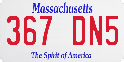 MA license plate 367DN5