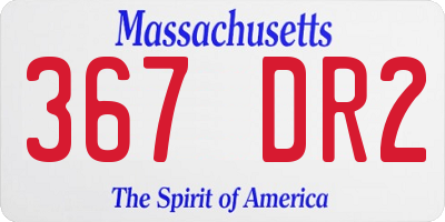 MA license plate 367DR2