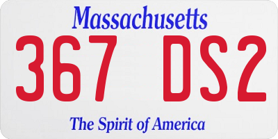 MA license plate 367DS2