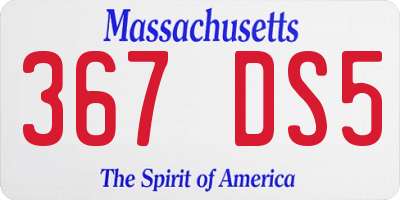 MA license plate 367DS5