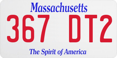 MA license plate 367DT2