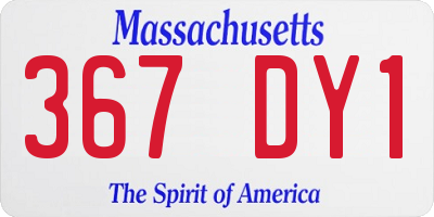 MA license plate 367DY1