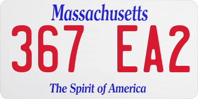 MA license plate 367EA2