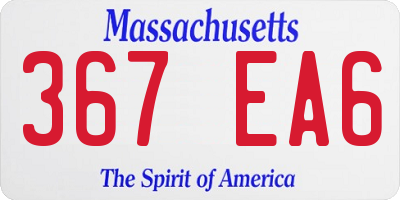 MA license plate 367EA6