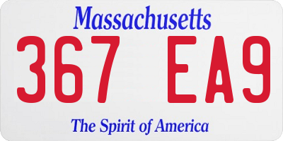 MA license plate 367EA9