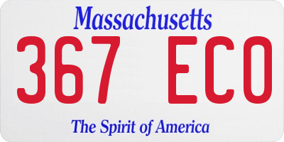 MA license plate 367EC0