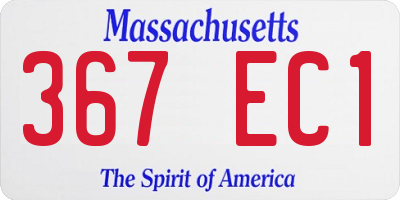 MA license plate 367EC1