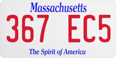 MA license plate 367EC5