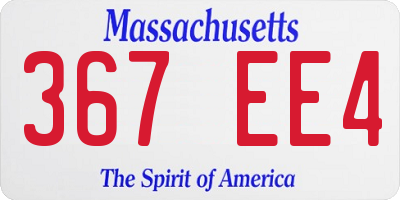 MA license plate 367EE4