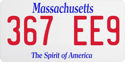 MA license plate 367EE9