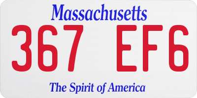 MA license plate 367EF6