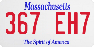 MA license plate 367EH7