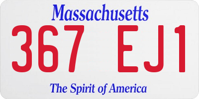 MA license plate 367EJ1