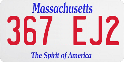 MA license plate 367EJ2