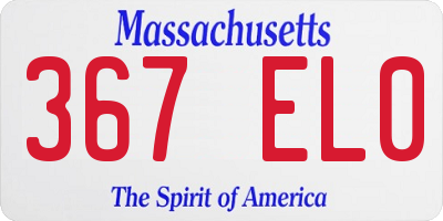 MA license plate 367EL0