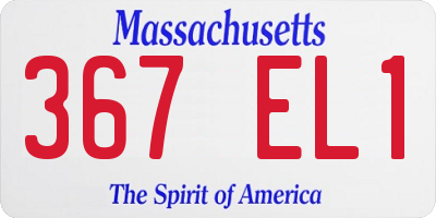 MA license plate 367EL1