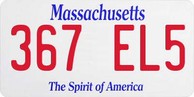 MA license plate 367EL5